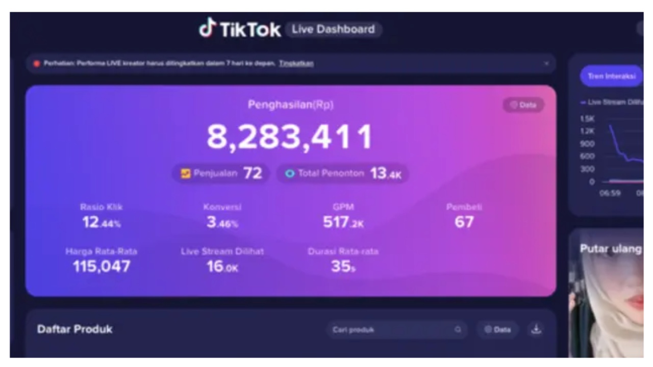 cara live streaming di tiktok untuk berjualan