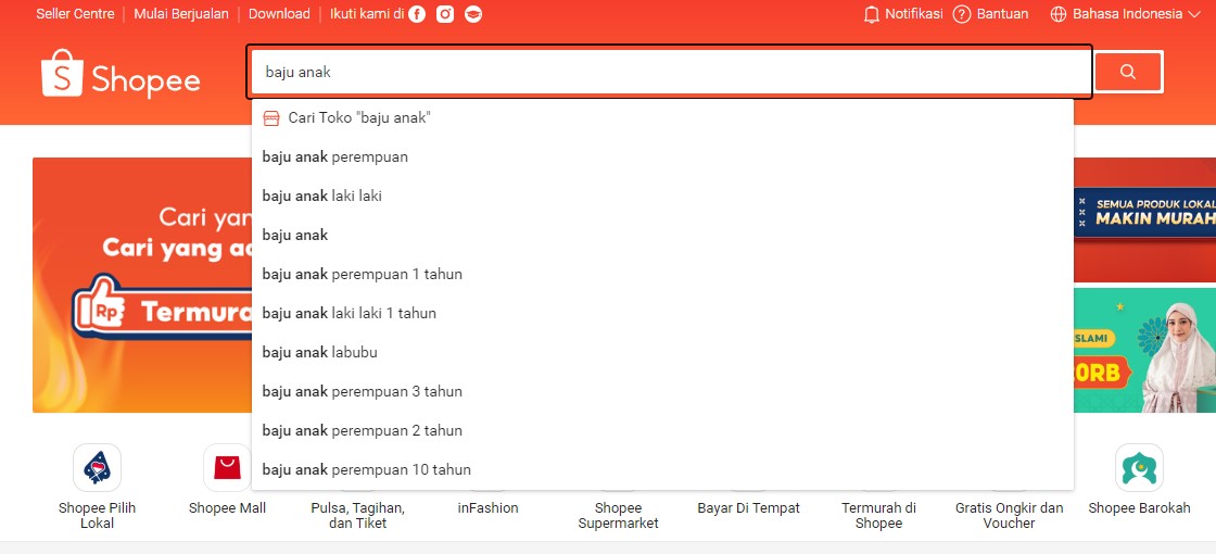 cara riset kata kunci shopee